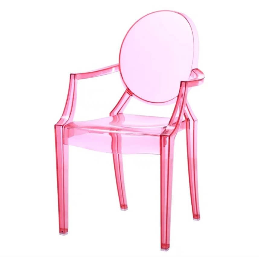 เก้าอี้พลาสติก MY DOLLS HOUSE GHOST TRANSPARENT สีชมพู_0